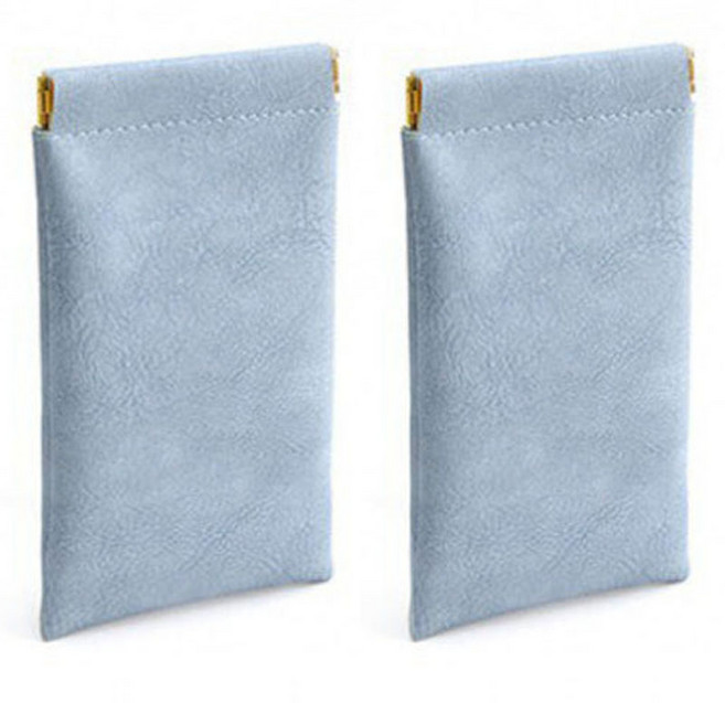 헬씨닷 칼라 심플 안경파우치, 블루, 2개