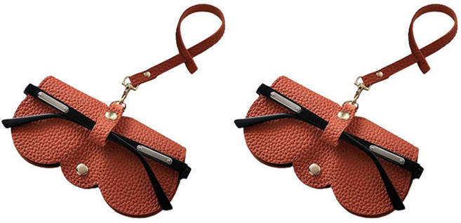 헬씨닷 칼라 유니크 안경 케이스, 오렌지, 2개