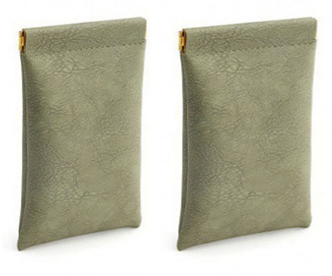 헬씨닷 칼라 심플 안경 파우치, 그린, 2개