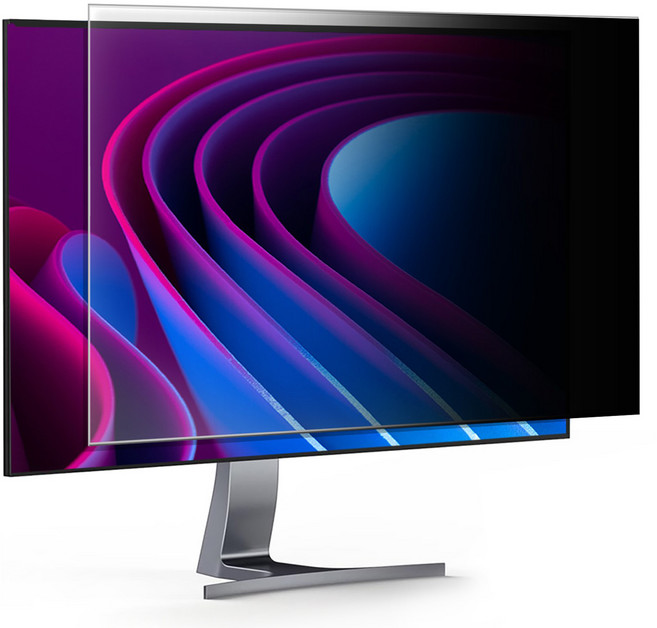 비상 부착식 사생활보호 블루라이트 차단 모니터 정보 보안필름 310 x 174mm, 1세트