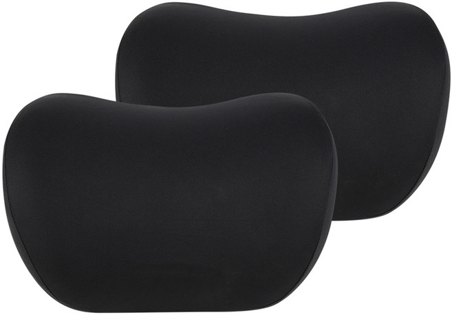 시크릿 컴포트 메모리폼 목쿠션, 블랙, 2개