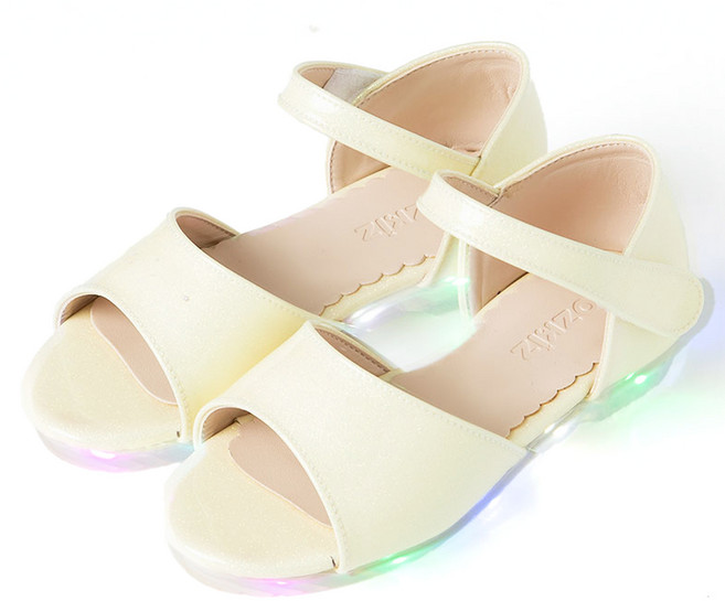 오즈키즈 여아용 밀키웨이 LED 샌들