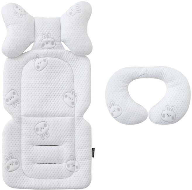 마니또 듀라론 아이스 냉감 쿨시트 + 목베개, 02 바니, 1세트