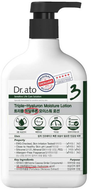 닥터아토 트리플 히알루론 모이스춰 로션, 310ml, 1개