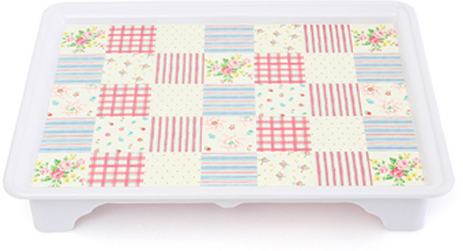 로흐야 사각 찻상 트레이, 체크, 1개