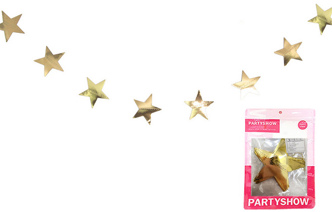 파티쇼 SHOW 별 가랜드 대, 골드, 1개
