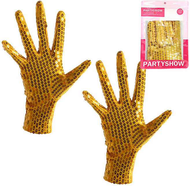 파티쇼 파티 스팡클 공주 장갑 양손착용, 골드, 1세트