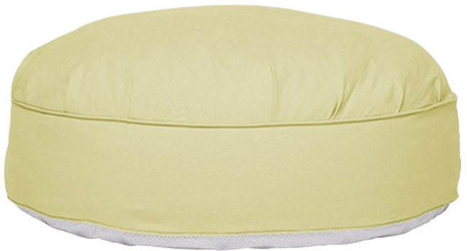 페스텝 반려동물 피치워싱 커버분리 무중력 마카롱 방석, 옐로우, 1개