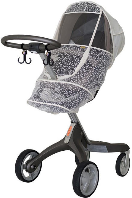 오맘 유아용 레이스 디럭스 절충형 유모차 모기장, 아이보리, 1개