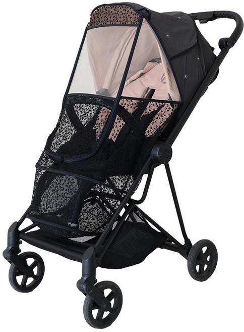 오맘 유아용 레이스 유모차 모기장 디럭스 / 절충형용, 블랙, 1개