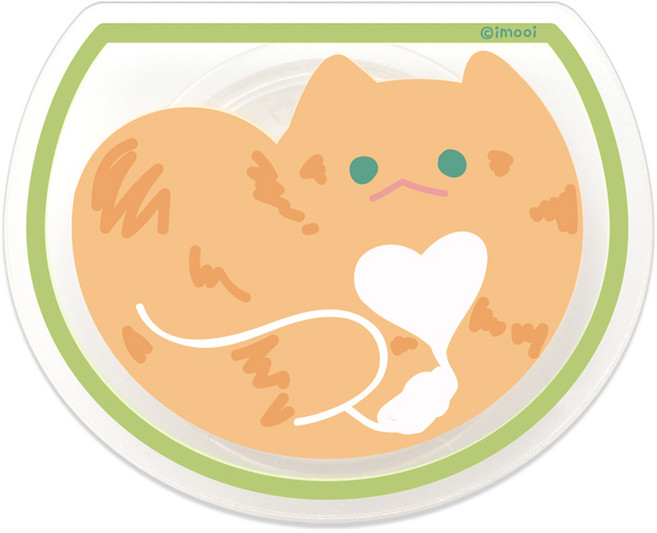 아이무이 모음2 아크릴 그립 스마트톡 거치대, 티컵냥 하트, 1개