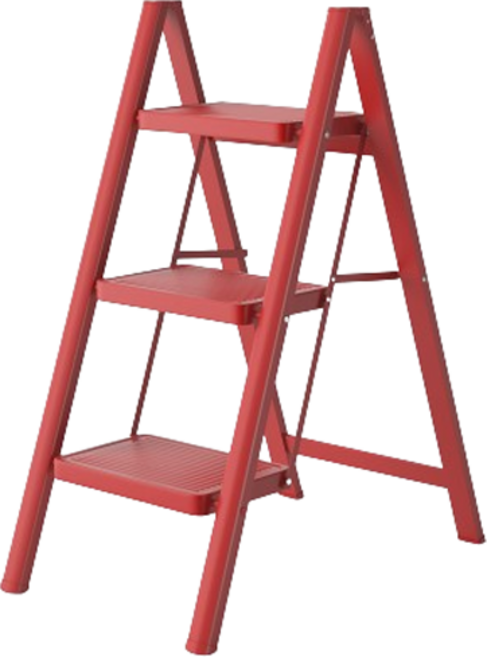 KOKIRI LIVING 家用折疊梯 A11 3階 KLA 3960 紅色, 1個
