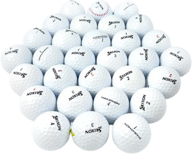 SRIXON 二手高爾夫球 A+級 42.67mm, 1組, 白色(隨機出貨), 30顆