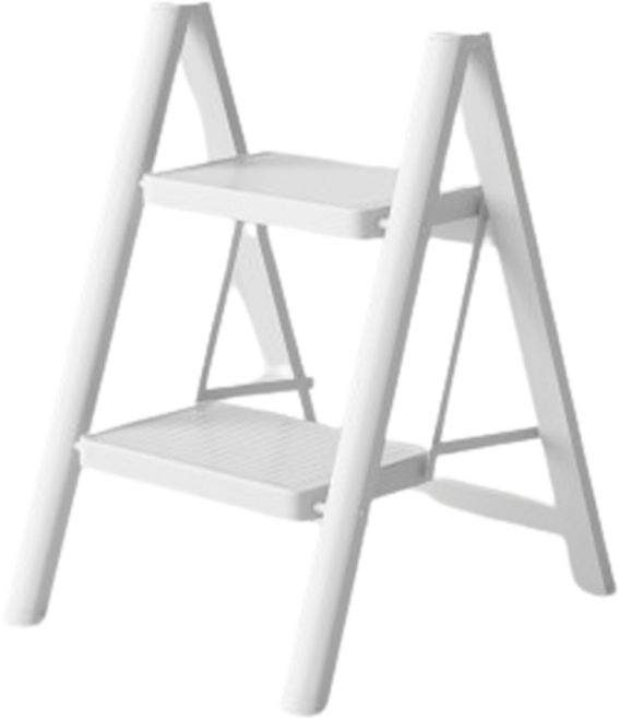 코끼리리빙 가정용 접이식 사다리 A11 2단 화이트, 1개