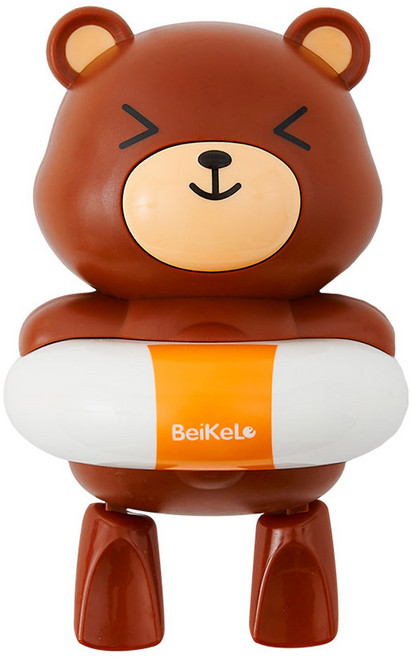 리틀클라우드 목욕 물놀이 태엽 장난감, 곰, 1개