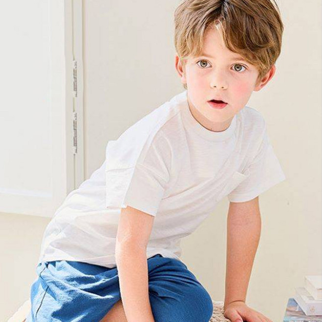 밀크마일로로 아동용 통기성 로로 베이직 루즈핏 반팔 티셔츠