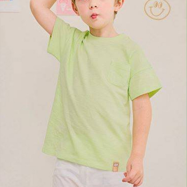 밀크마일로로 아동용 통기성 로로 베이직 루즈핏 반팔 티셔츠