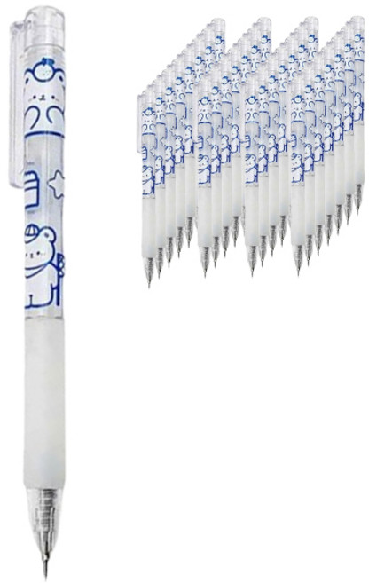 마켓감성 종이 아트 나이프 펜, 곰돌이(랜덤발송), 30개