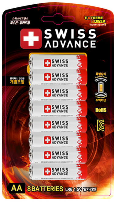 스위스어드밴스 AA 건전지, 8개입, 1개