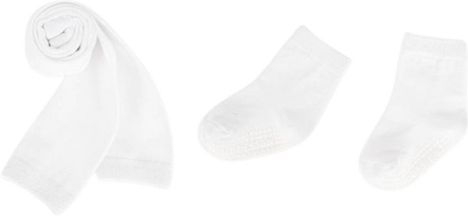 노디자인 아동용 미끄럼방지 분리형 타이즈 세트