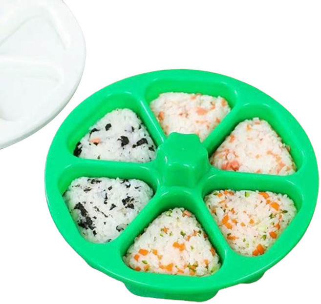 포스트로드 간편 6구 삼각김밥 틀, 그린, 1개