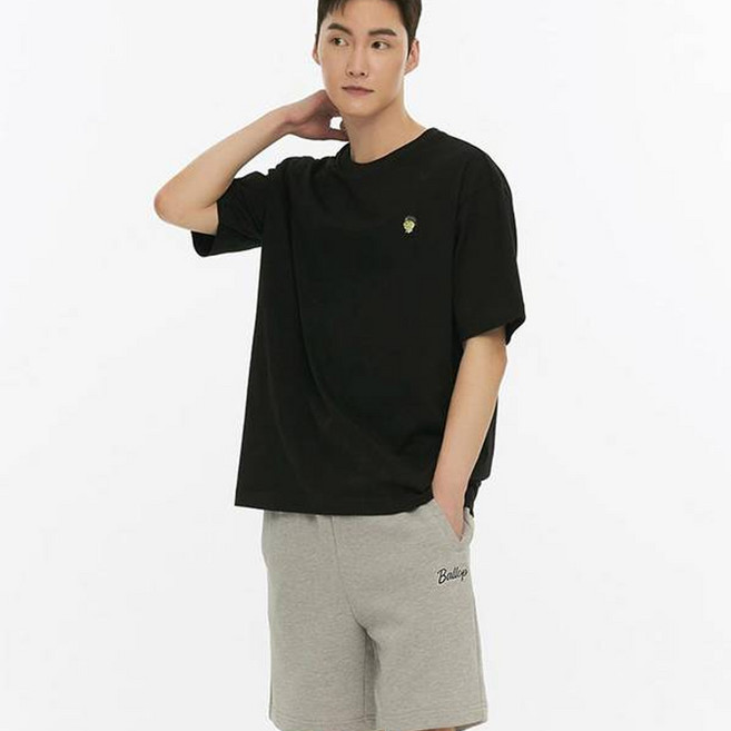 밸롭 남녀공용 바루 그래픽 세미오버 숏슬리브 BB2LTSU005