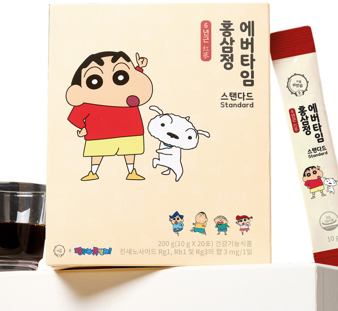 려원담 짱구는못말려 온가족용 6년근 홍삼정 에버타임 스탠다드 20p, 200g, 1개