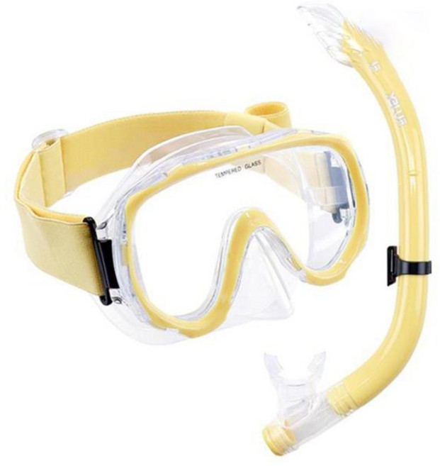 엑스블루 마스크 스노클 세트 XBL-3503, 레몬