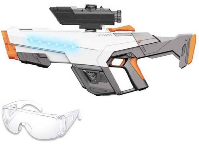 아라 뉴 스페이스 전동 물총 + 투명고글, 화이트, 1개