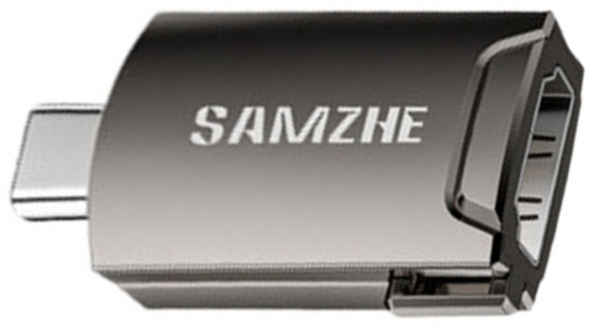 山澤 Type-C 轉 HDMI 4K 高畫質 影像投影 鋁合金轉接頭, 1個, 單一商品