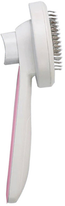 딩동펫 반려동물 라이닝 라운드 원터치 브러쉬, 핑크, 1개