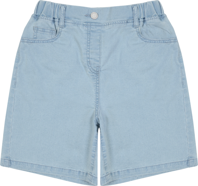 애플핑크 여아용 4부 라이트 워싱 청바지 T305