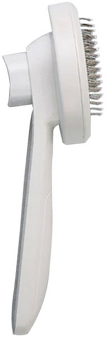 딩동펫 반려동물 라이닝 라운드 원터치 브러쉬, 그레이, 1개