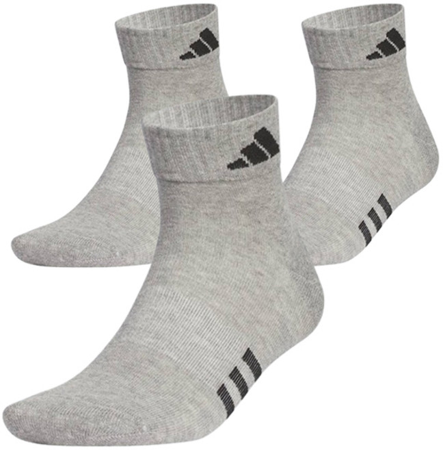 아디다스 퍼포먼스 이중바닥쿠션 스포츠 양말 3족, 그레이(IN2705), 1세트