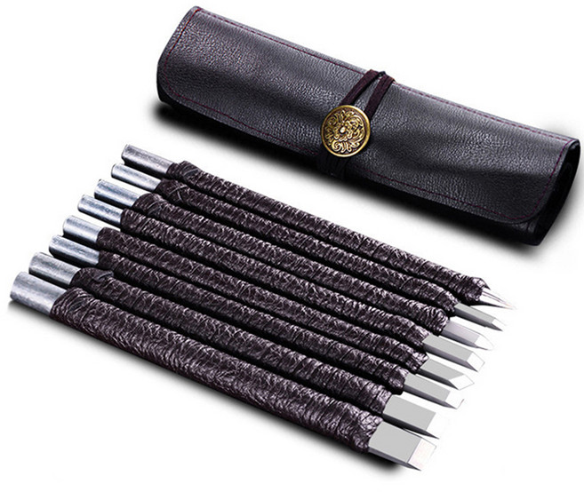 코히모 전각도 전각 도구 8종 + 파우치 세트 4W057, 1세트