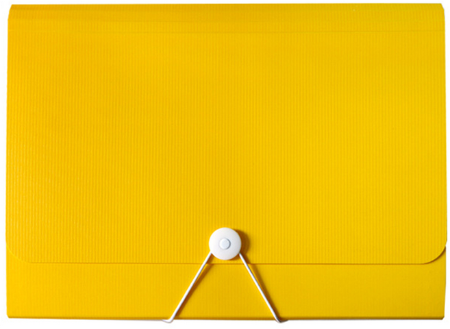 코히모 아코디언 파일 13분류 클리어 인덱스 케이스 4W149, 1개, 옐로우