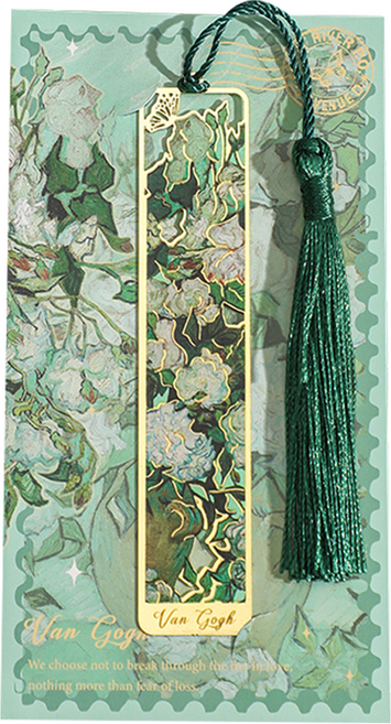 코히모 블라썸 금속 전통 압화 금장 납작 책갈피 4W102, 백장미, 1개