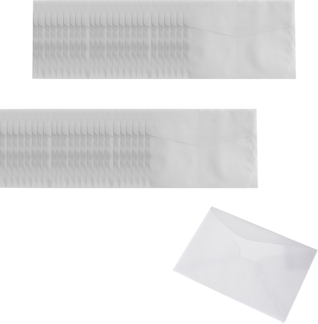 코히모 트레이싱지 반투명 편지 봉투 50p 3W224 17.5 x 12.5 cm, 1개