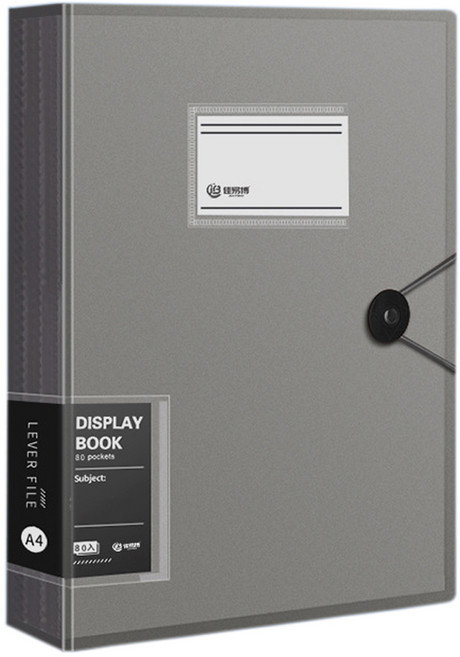 코히모 A4 클리어 파일 화일 4W145 80p, 1개, 블랙