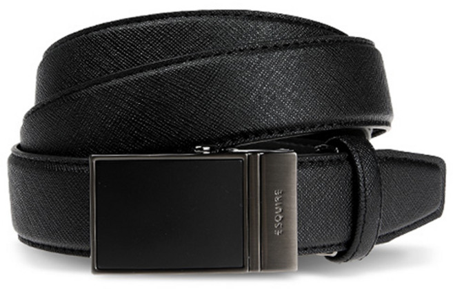 에스콰이아 남성용 소가죽 정장벨트 EXDSBA410BK
