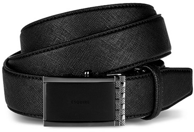 에스콰이아 남성용 소가죽 정장벨트 EXDSBA416BK