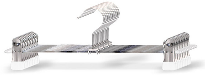 마켓플랜 원핏 논슬립 집게 바지걸이, 화이트, 10개