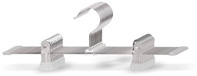 마켓플랜 원핏 논슬립 집게 바지걸이, 그레이, 10개