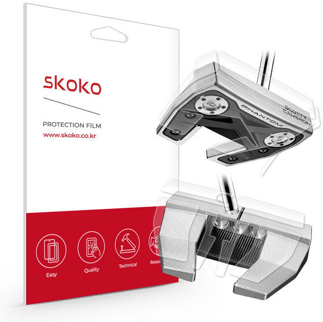 스코코 스카티카메론 팬텀 X5S 퍼터 골프채 보호필름 2p 세트, 1세트