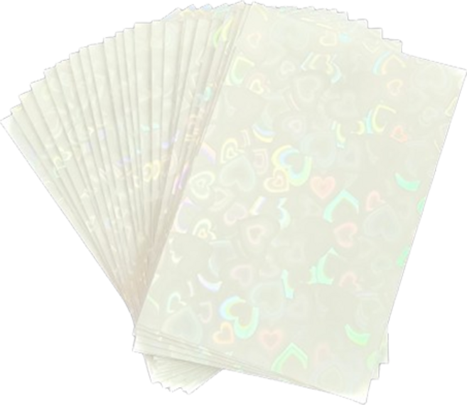경이상점 포토카드 하트 홀로그램 슬리브 50p, 화이트, 50개