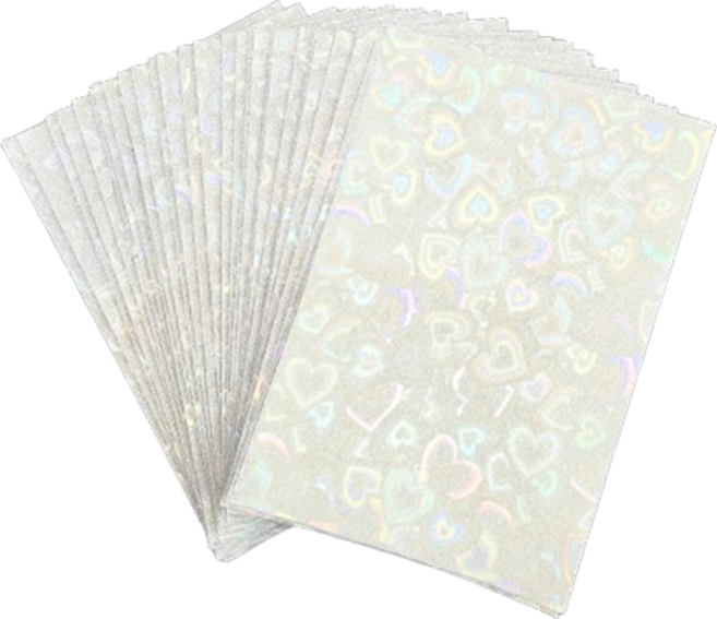 경이상점 포토카드 하트 홀로그램 슬리브 50p, 실버, 50개