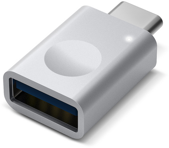 엘라고 USB C타입 노트북 LED 변환 어댑터, 실버, 1개