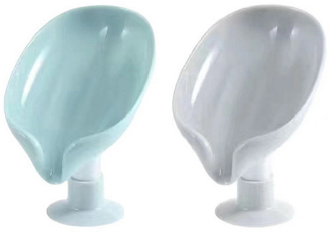 맥라이프 물빠짐 홀더 욕실 비누 케이스 2종 세트, 블루 + 그레이, 1세트