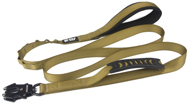 와일드독 강아지 투핸들 리드줄, 탄브라운, 1개