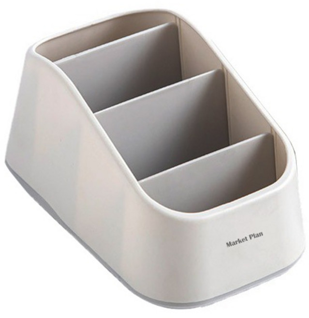 마켓플랜 탁상용 데스크탑 다용도 리모콘 정리함, 그레이, 1개